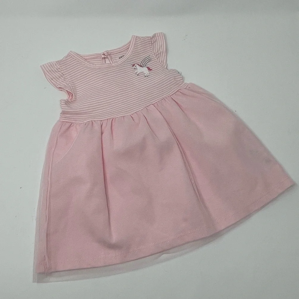 CARTERS AND ABSORBA PINK AND WHITE DRESSES AND TOP 6 MONTH SUMMER BABY GIRL